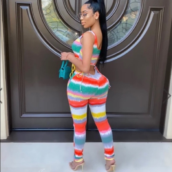 Multi color jumpsuit - Picture 2 of 3